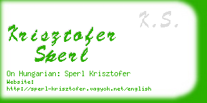 krisztofer sperl business card